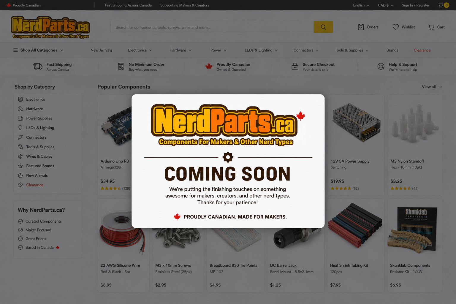 NerdParts Canada Coming Soon